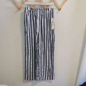 C&C California Navy and White Striped Pants
